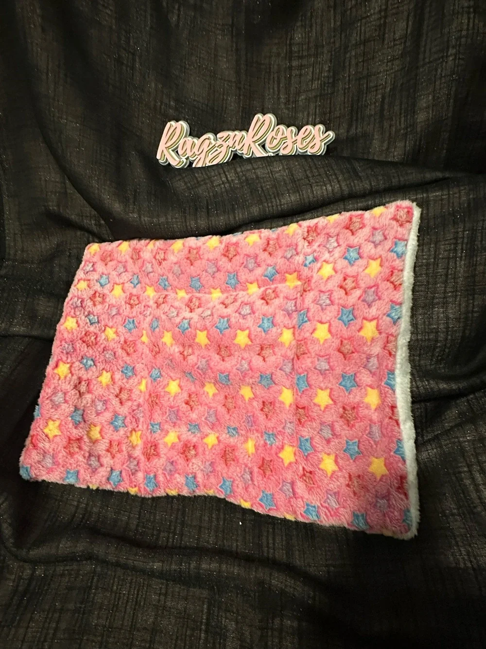 Pink Colorful Stars Reversible Portable Pet Bed